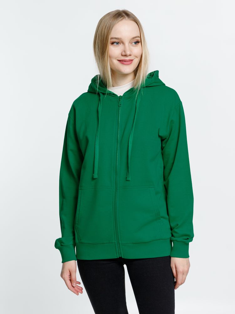 Толстовка на молнии с капюшоном Siverga 2.0, зеленая — изображение 12
