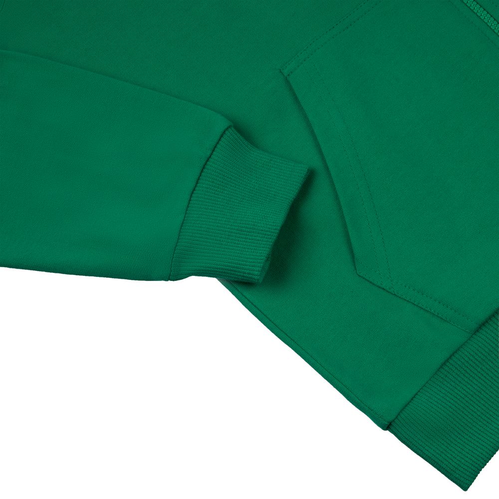 Толстовка на молнии с капюшоном Siverga 2.0, зеленая — изображение 4