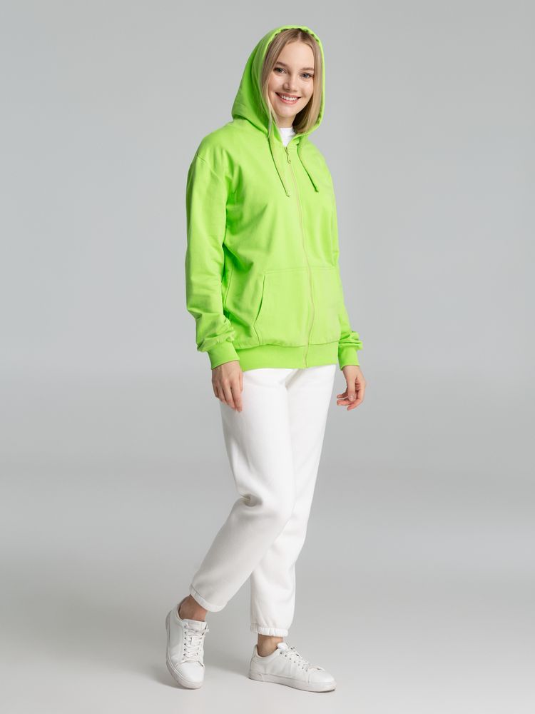 Толстовка на молнии с капюшоном Siverga 2.0, зеленое яблоко — изображение 14