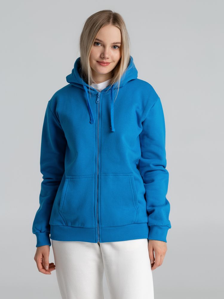 Толстовка на молнии с капюшоном Siverga Heavy 2.0, бирюзовая — изображение 10