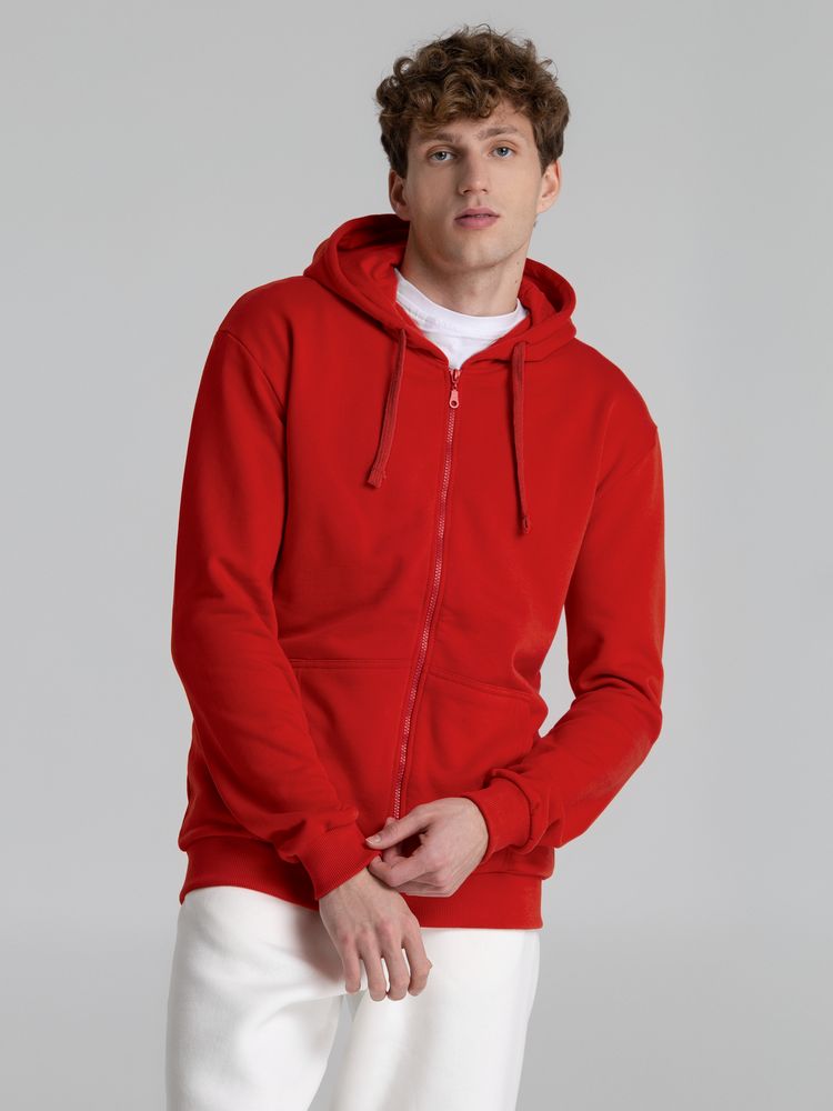 Толстовка на молнии с капюшоном Siverga Heavy 2.0, красная — изображение 7