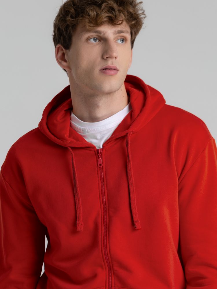 Толстовка на молнии с капюшоном Siverga Heavy 2.0, красная — изображение 9