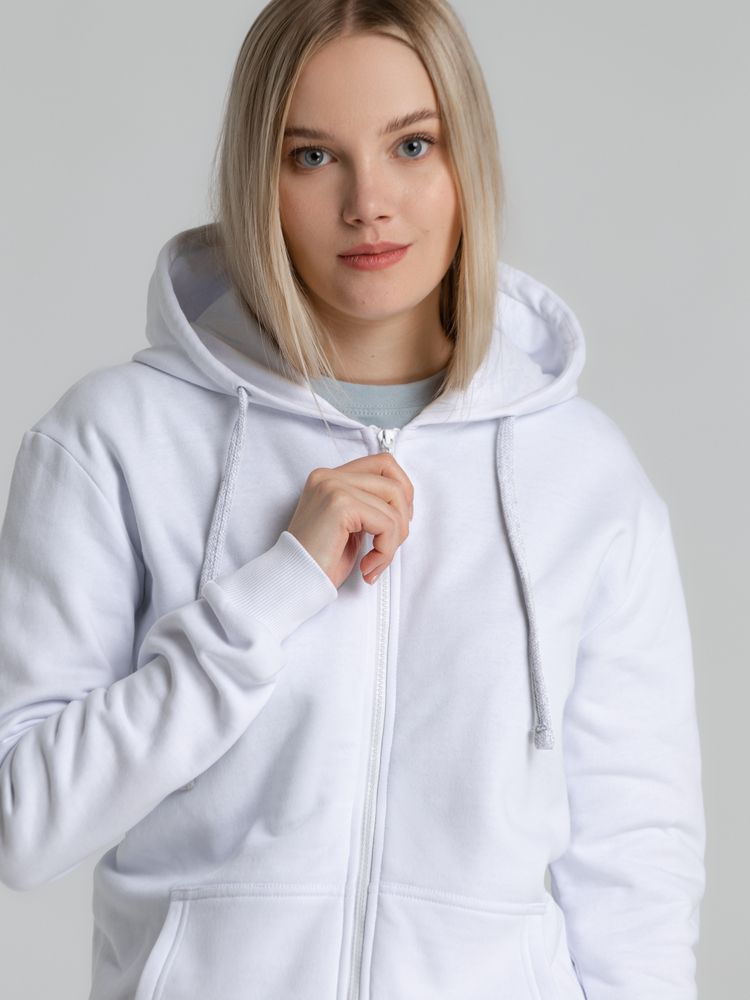 Толстовка на молнии с капюшоном Siverga Heavy 2.0, белая — изображение 13