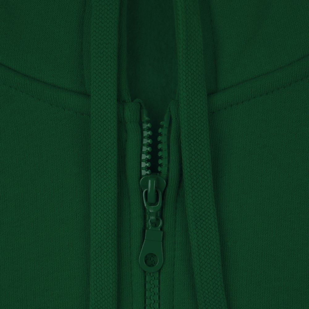 Толстовка на молнии с капюшоном Siverga Heavy 2.0, темно-зеленая — изображение 5