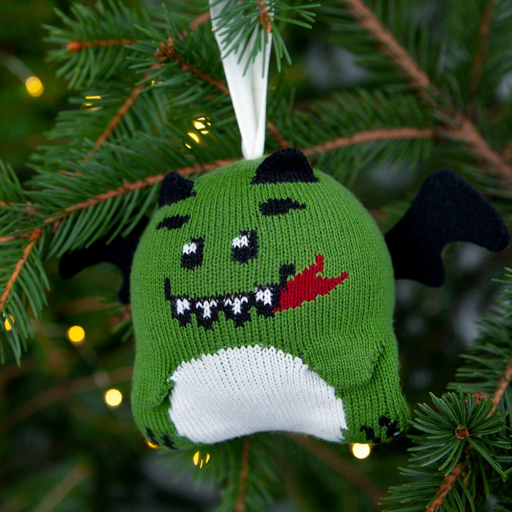 Елочный шар «Дракон», зеленый — изображение 6