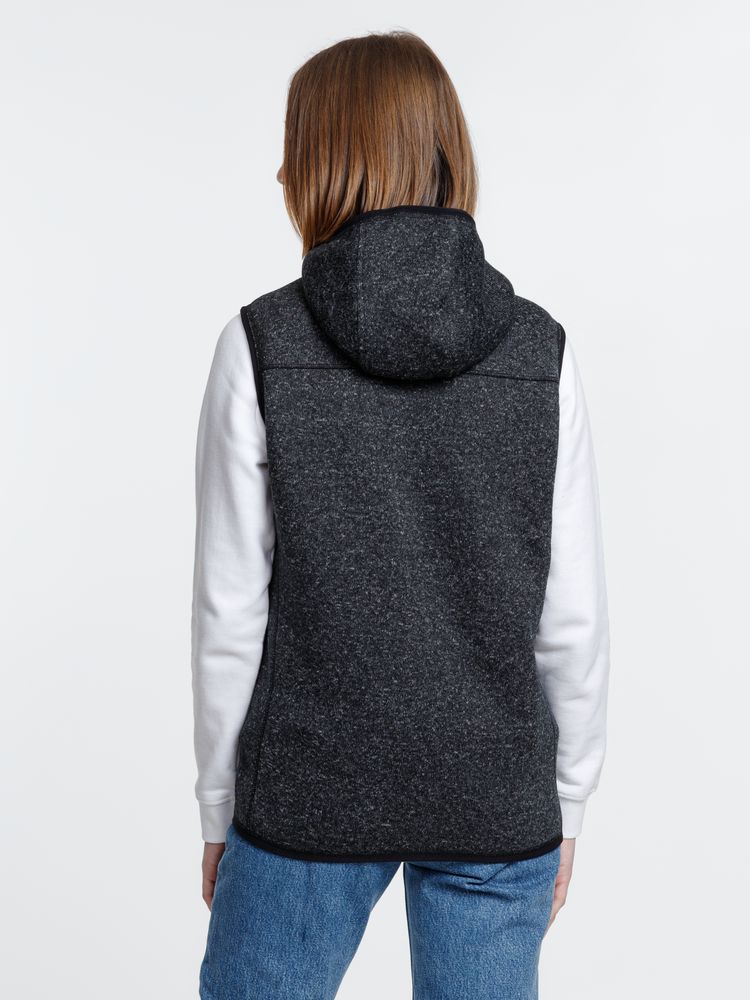 Жилет с капюшоном унисекс Gotland, черный — изображение 11