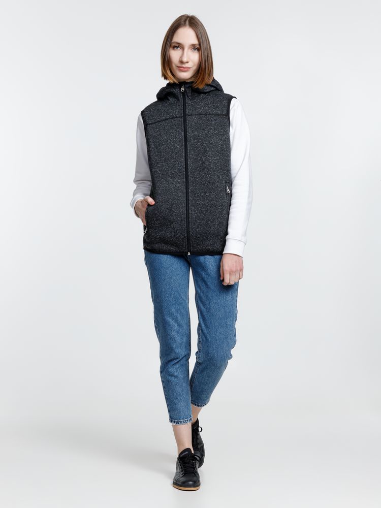 Жилет с капюшоном унисекс Gotland, черный — изображение 12