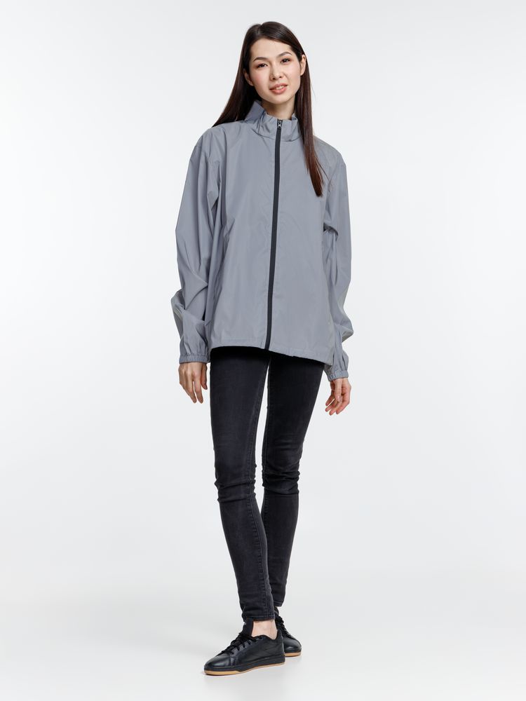 Ветровка Manifest 2.0 из светоотражающей ткани, серая — изображение 13