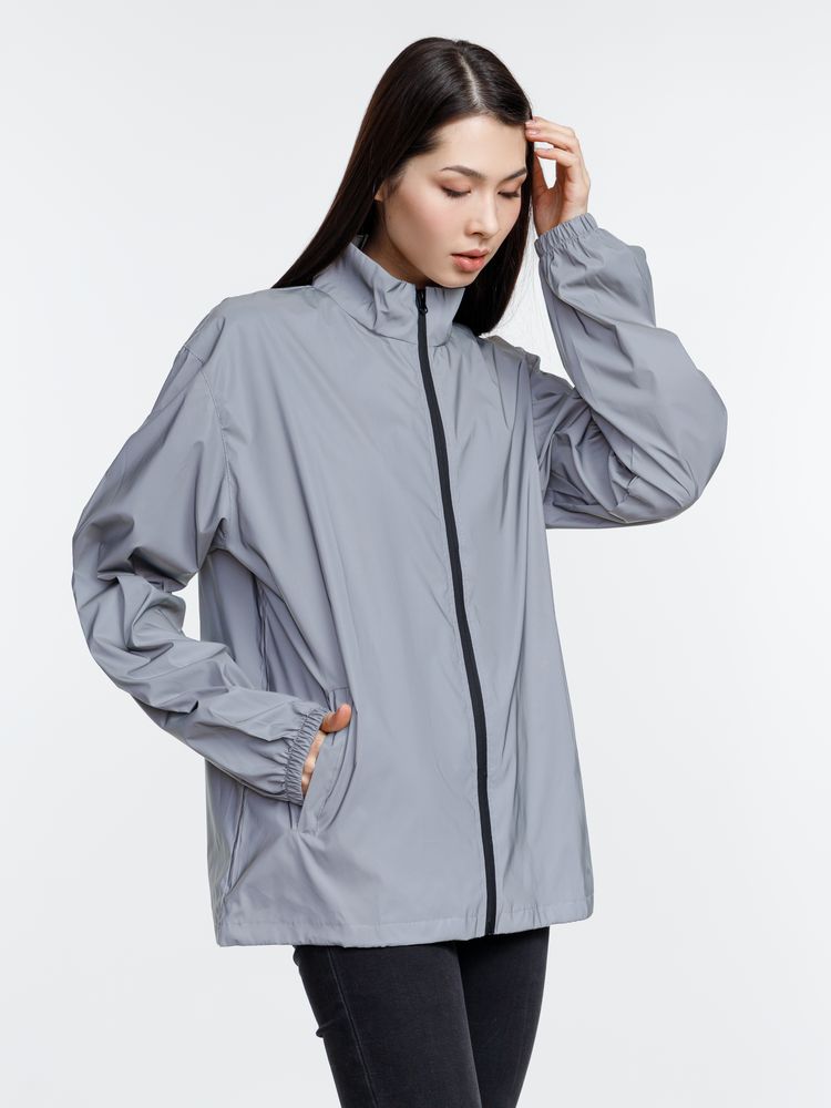 Ветровка Manifest 2.0 из светоотражающей ткани, серая — изображение 10