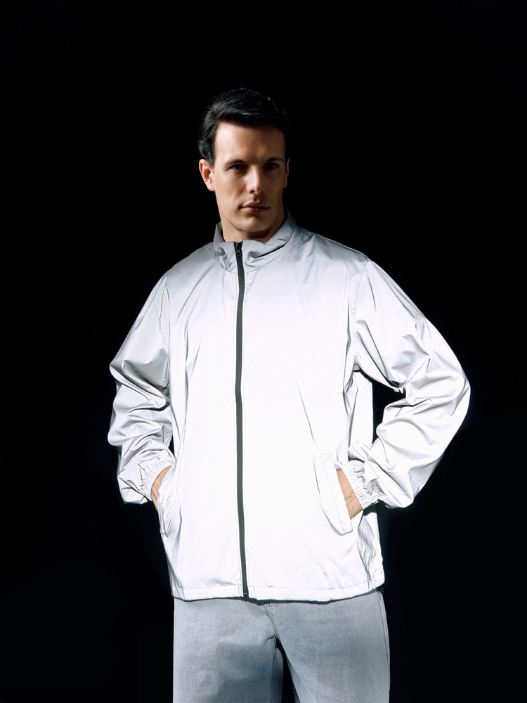 Ветровка Manifest 2.0 из светоотражающей ткани, серая — изображение 18