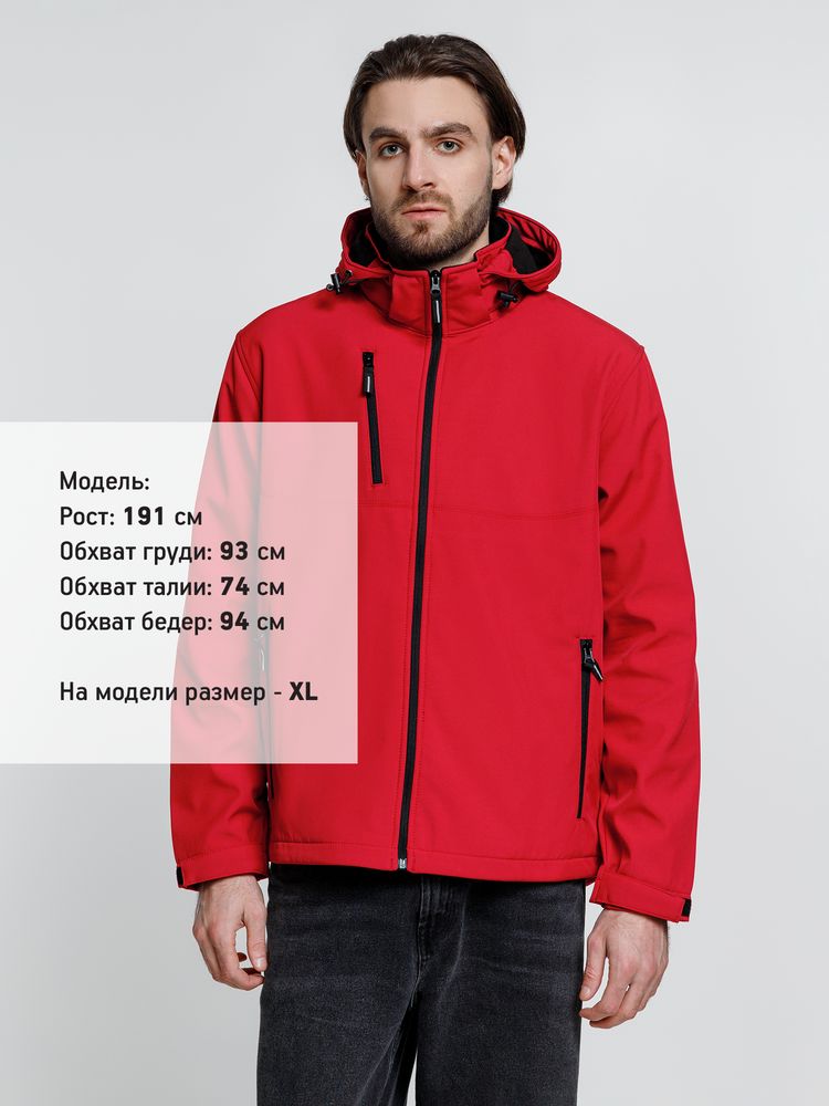 Куртка софтшелл мужская Zagreb, красная — изображение 7