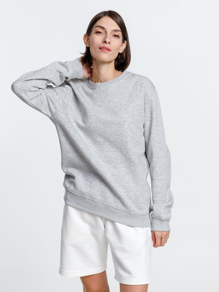 Свитшот унисекс Delta, серый меланж — изображение 7