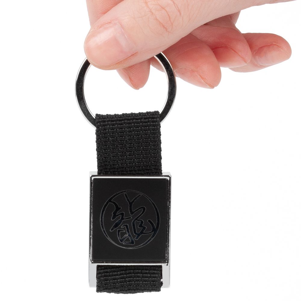Брелок Stropp с тканевой вставкой, черный — изображение 6