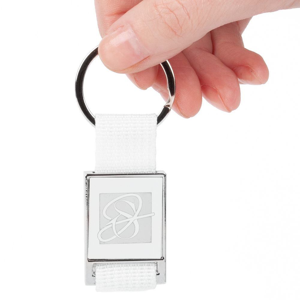 Брелок Stropp с тканевой вставкой, белый — изображение 6
