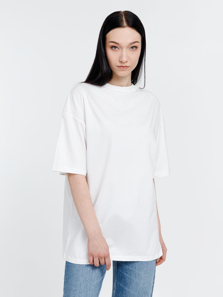 Футболка оверсайз унисекс Big Haul, молочно-белая — изображение 10