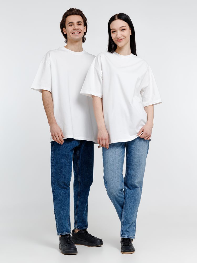 Футболка оверсайз унисекс Big Haul, молочно-белая — изображение 12