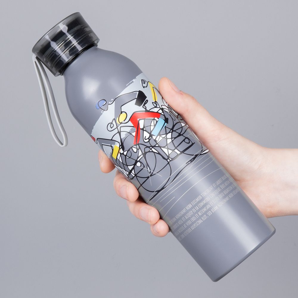 Бутылка для воды Brooke, матовая серая — изображение 7