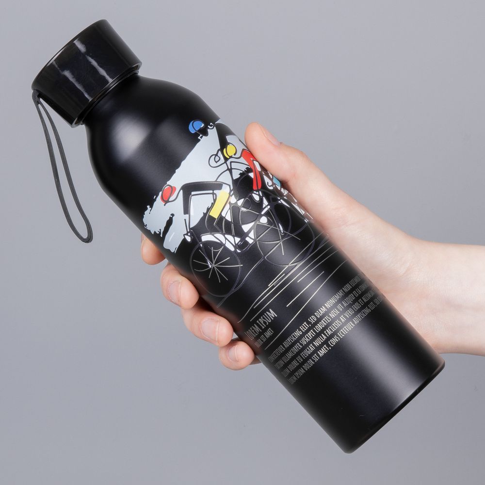 Бутылка для воды Brooke, матовая черная — изображение 7