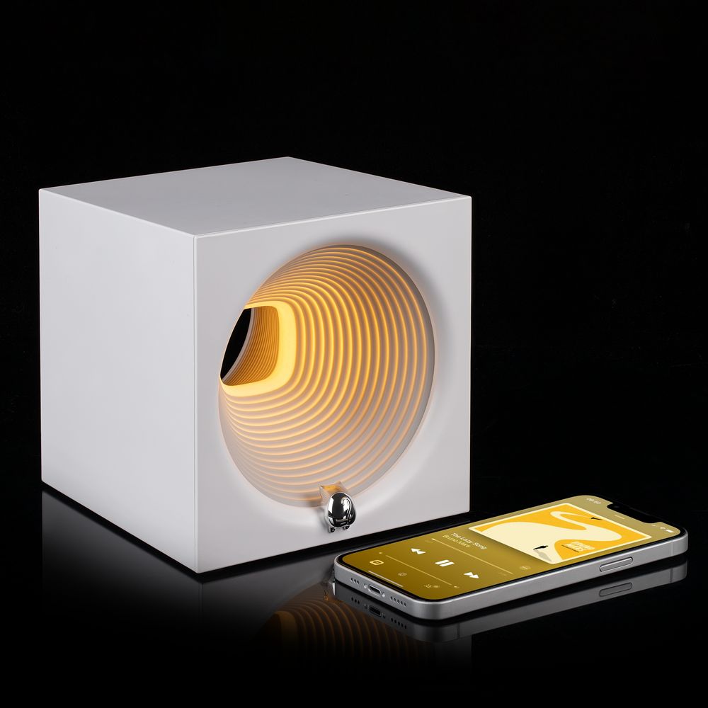 Bluetooth-колонка с подсветкой Volumetric, белая — изображение 7