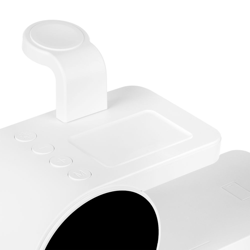 Станция беспроводной зарядки с часами fullStack, белая — изображение 8