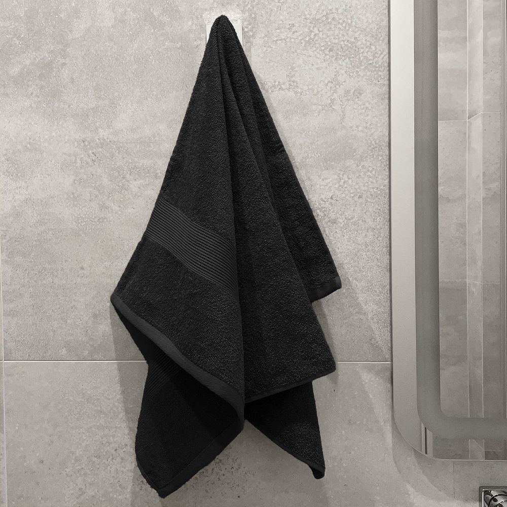 Полотенце махровое «Тиффани», большое, черное — изображение 6