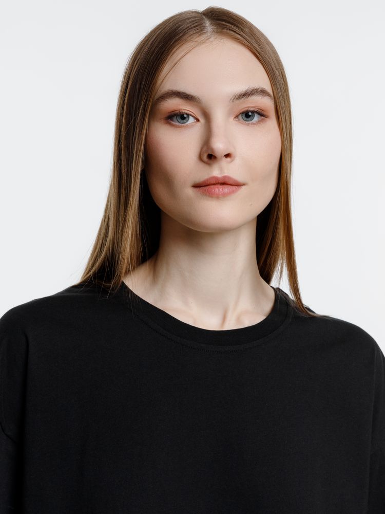 Футболка оверсайз унисекс Base Space, черная — изображение 12