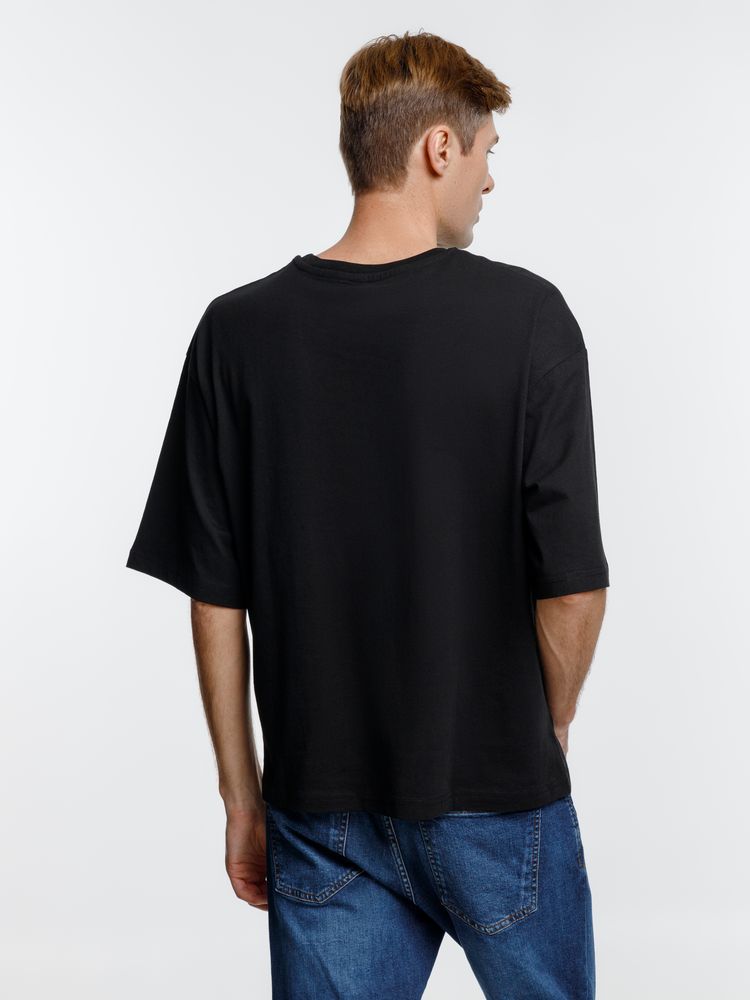 Футболка оверсайз унисекс Base Space, черная — изображение 6