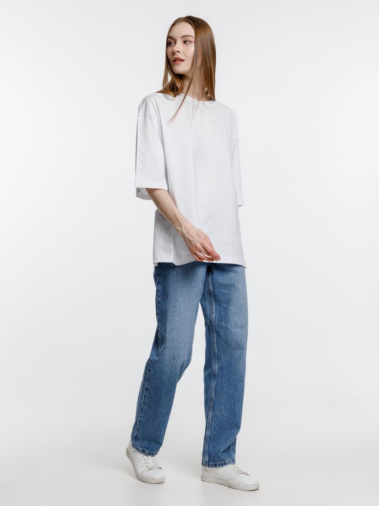 Футболка оверсайз унисекс Base Space, белая — изображение 9