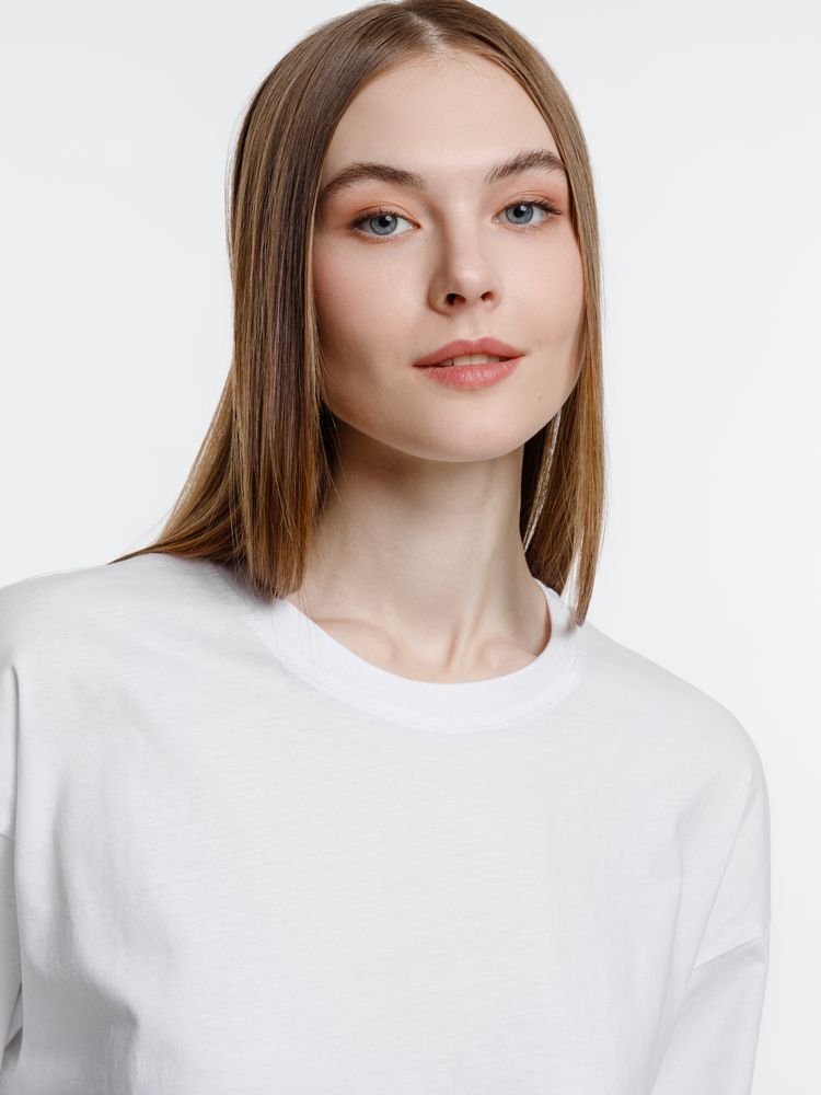 Футболка оверсайз унисекс Base Space, белая — изображение 8