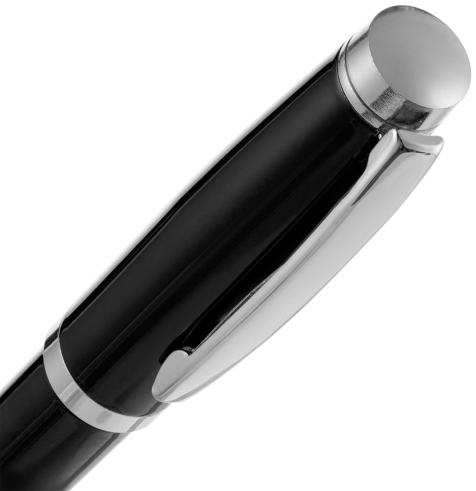 Ручка шариковая Letra Chrome, глянцевая, черная — изображение 5