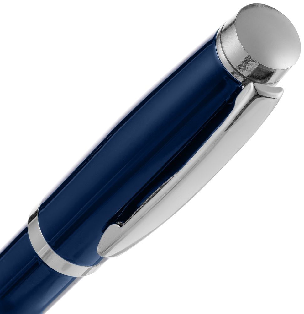 Ручка шариковая Letra Chrome, глянцевая, темно-синяя — изображение 5