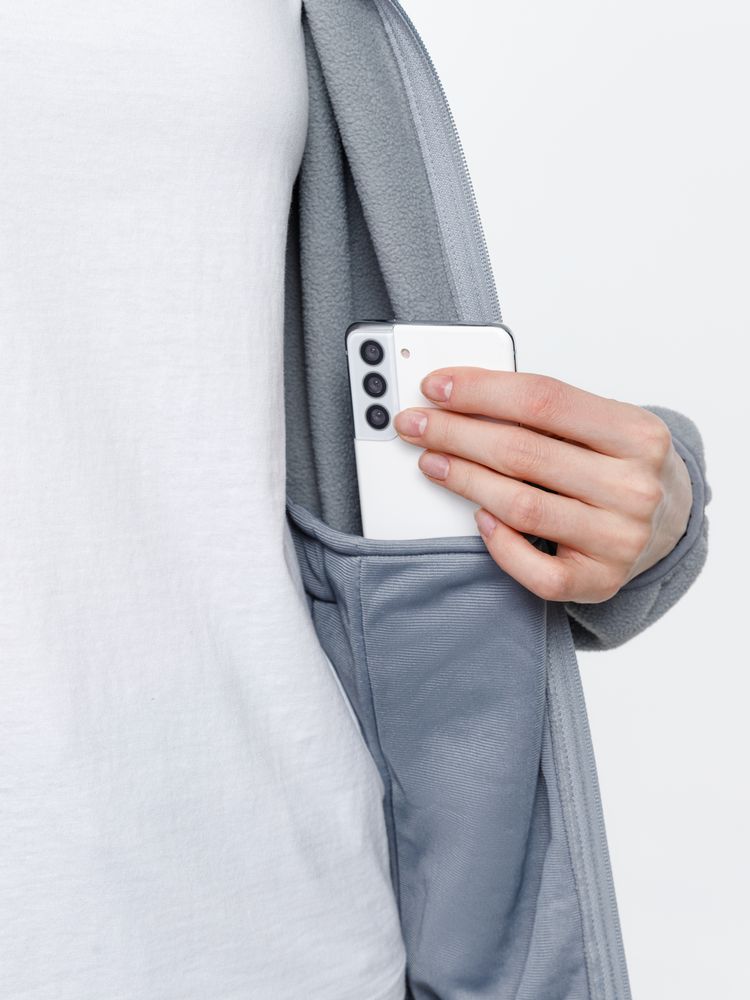 Куртка флисовая унисекс Nesse, серая — изображение 9