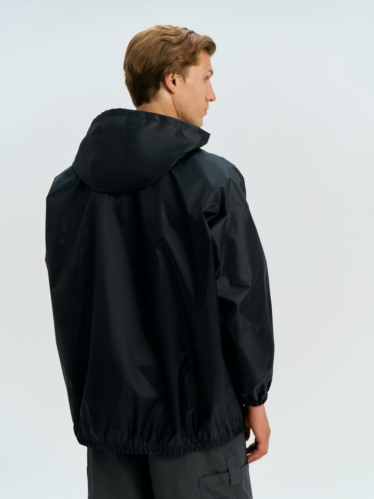 Дождевик-анорак Alatau, укороченный, черный, единый размер — изображение 8
