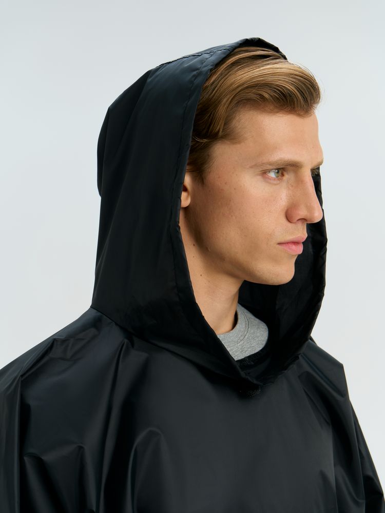 Дождевик-анорак Alatau, укороченный, черный, единый размер — изображение 10