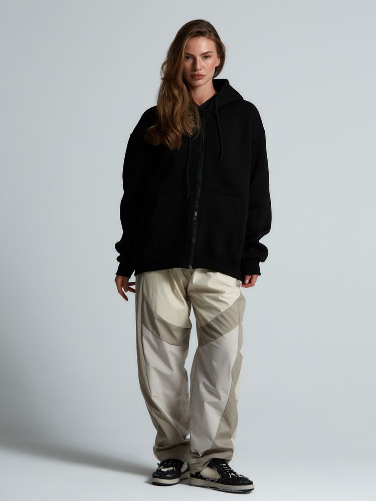 Толстовка унисекс оверсайз Zippy, черная — изображение 9