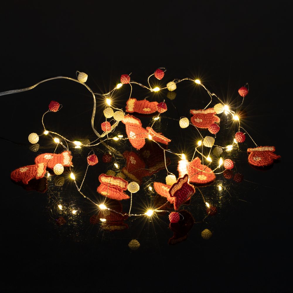 Гирлянда Merry Mittens, красная — изображение 4