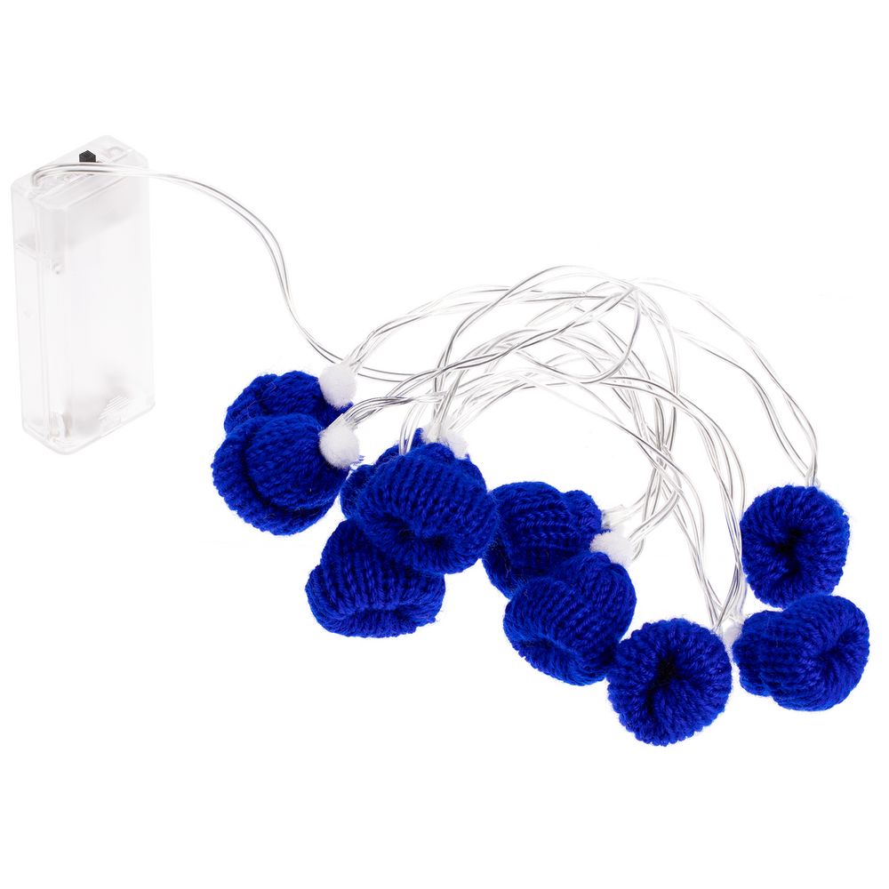 Гирлянда Cosy Poms, синяя — изображение 6