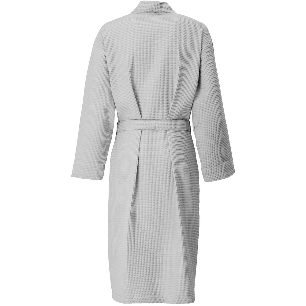 Халат вафельный Kimono, светло-серый — изображение 3