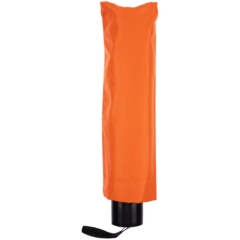 Зонт наоборот складной Stardome, оранжевый с серебристым — изображение 4