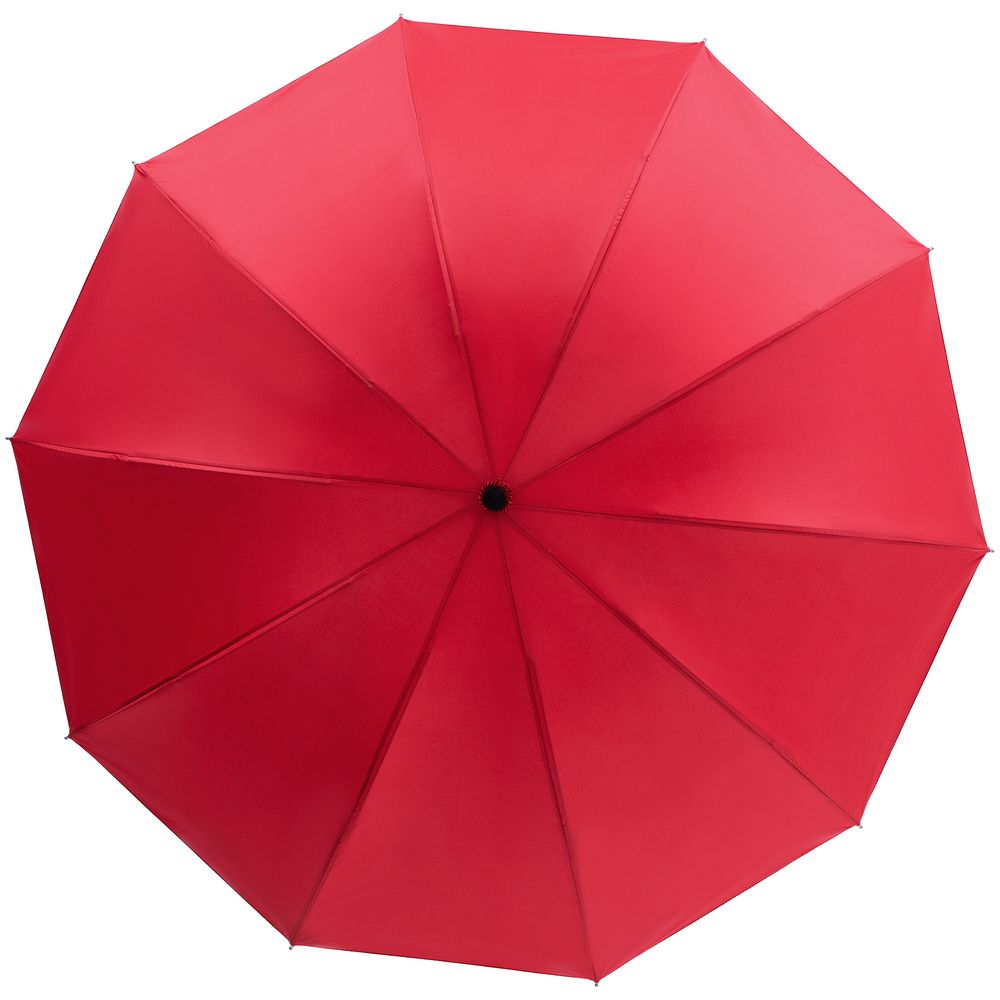 Зонт наоборот складной Stardome, красный с серебристым — изображение 3