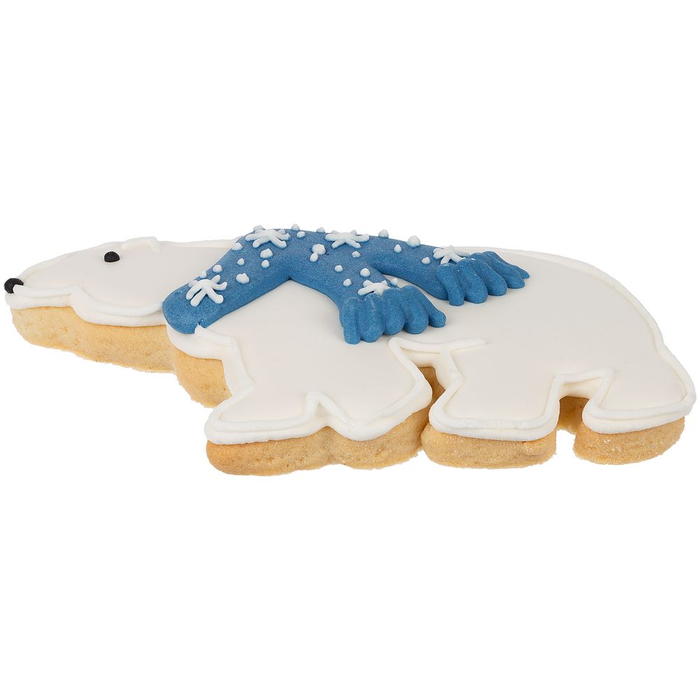 Печенье «Остаемся зимовать», белое с синим — изображение 3