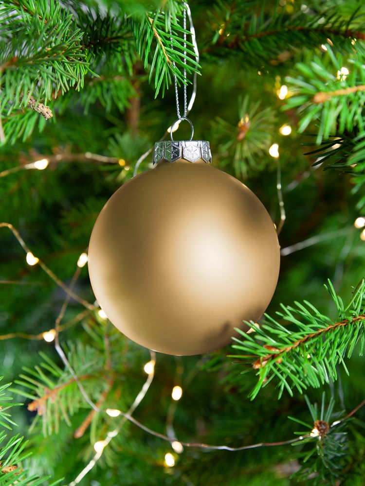 Елочный шар Finery Matt, 8 см, матовый золотистый — изображение 6