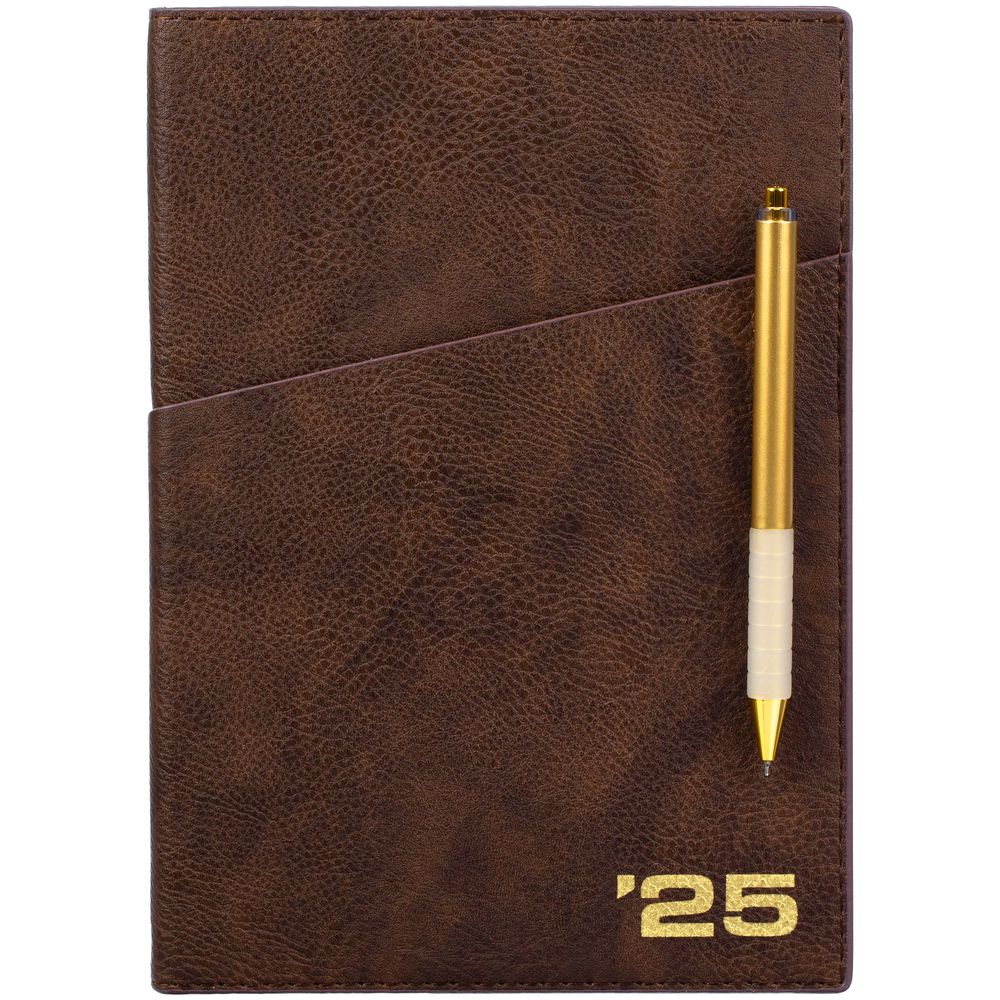 Ежедневник Ronda, датированный, коричневый — изображение 5
