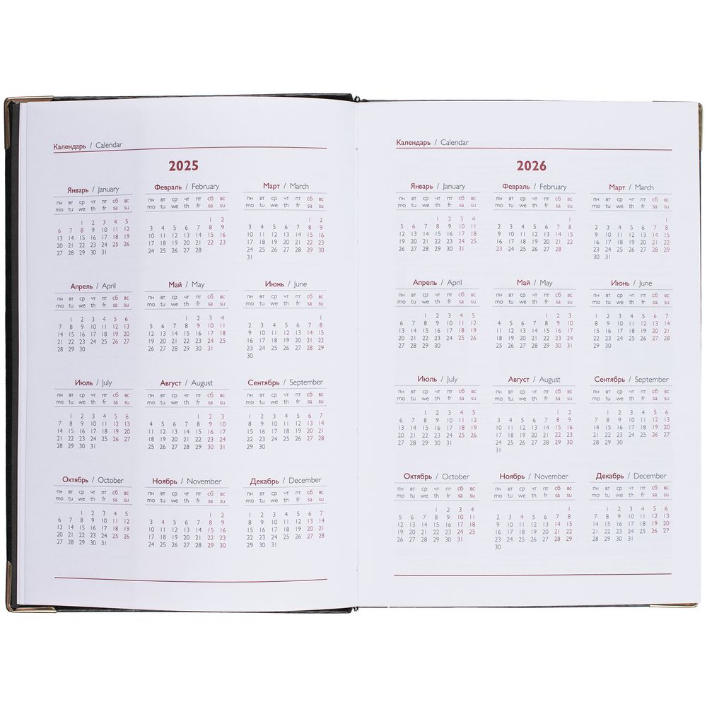 Ежедневник Lugo, датированный, черный — изображение 11