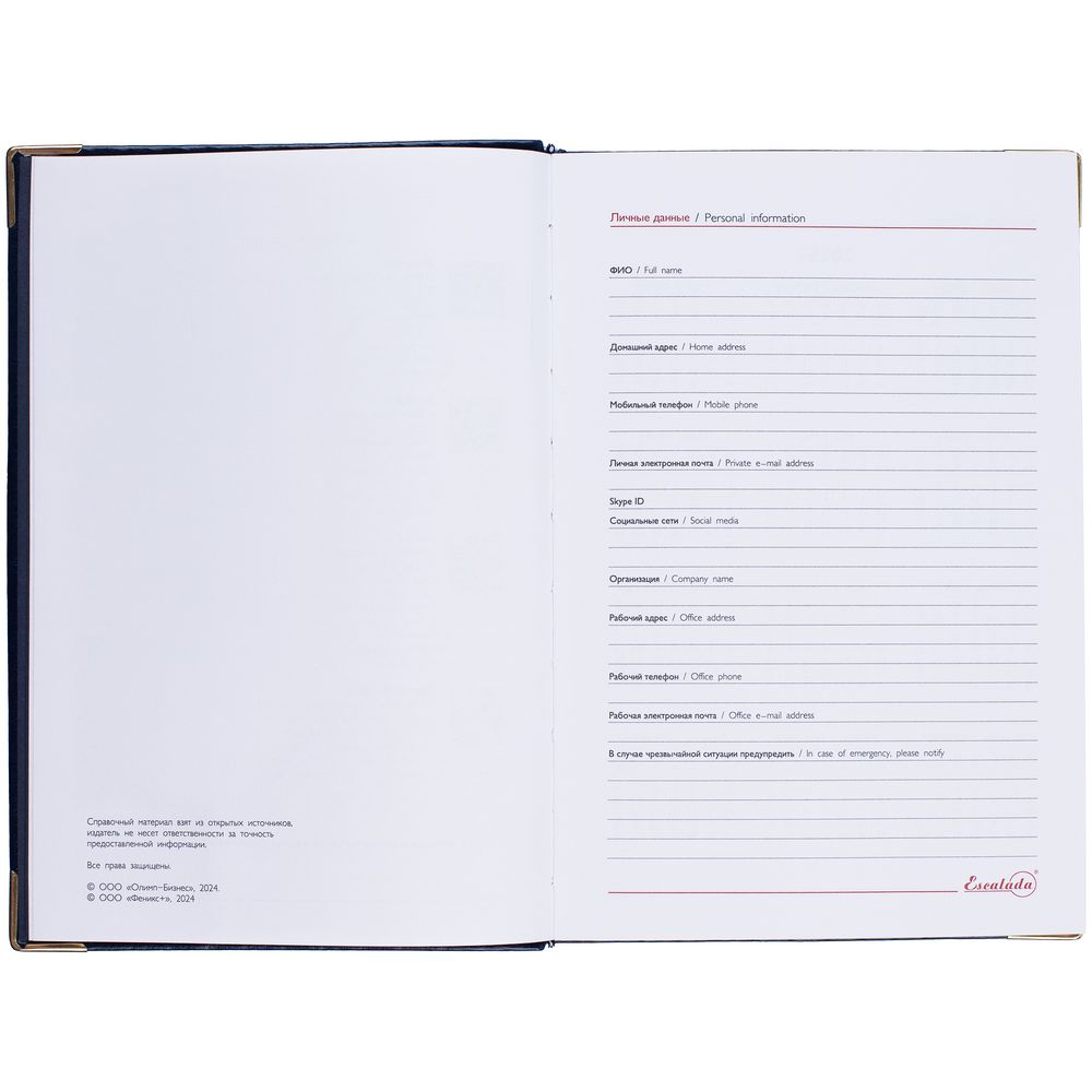 Ежедневник Lugo, датированный, синий — изображение 8