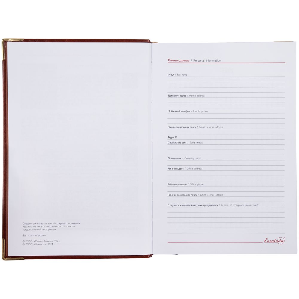 Ежедневник Lugo, датированный, коричневый — изображение 9