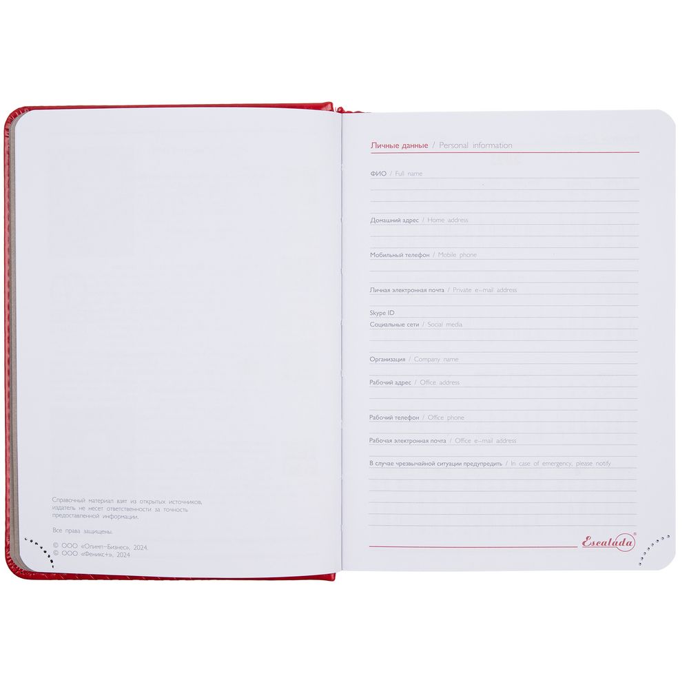 Ежедневник Faro Mini, датированный, красный — изображение 8