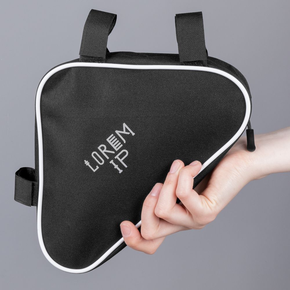 Велосумка на раму BikeLine Mini, черная с белым — изображение 6