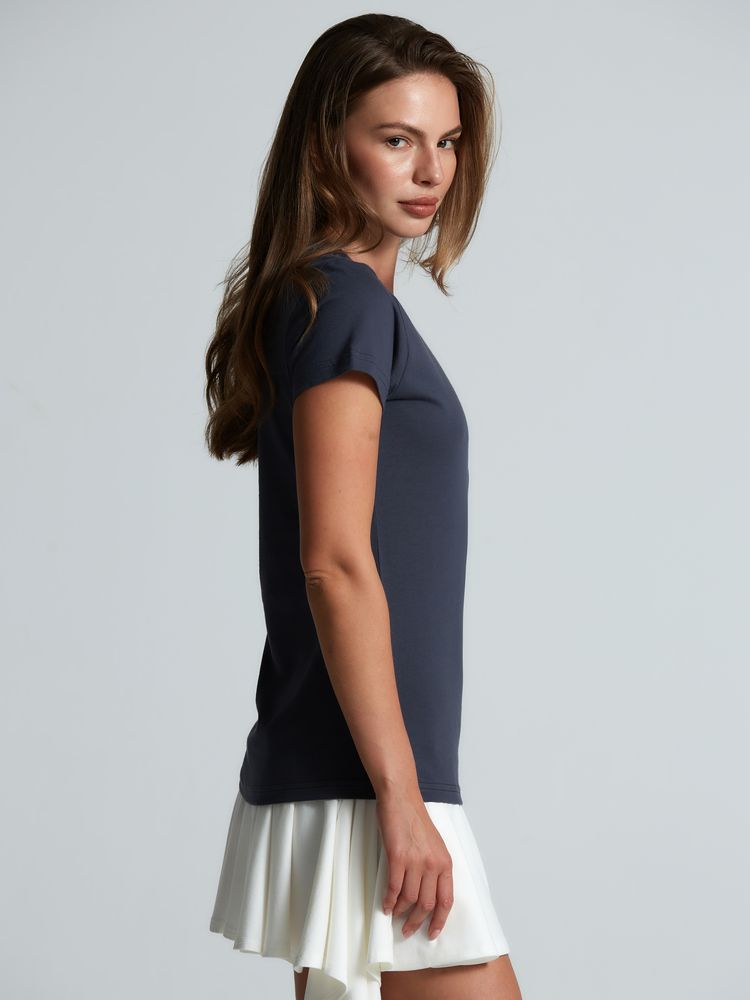 Футболка женская T-bolka Lady, темно-серая (графит) — изображение 6