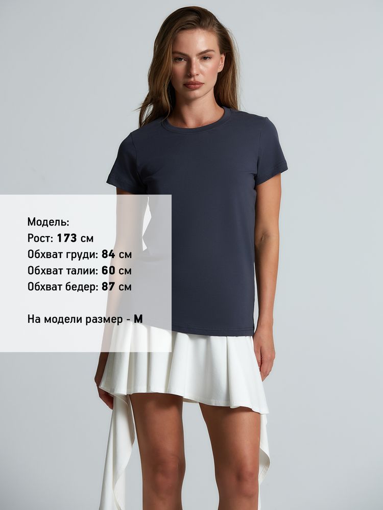 Футболка женская T-bolka Lady, темно-серая (графит) — изображение 4